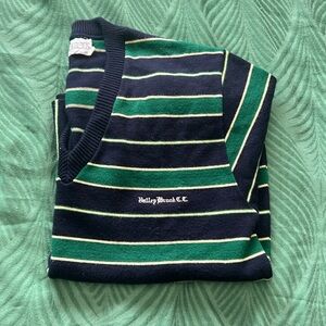 Vintage Striped V Neck Sweater